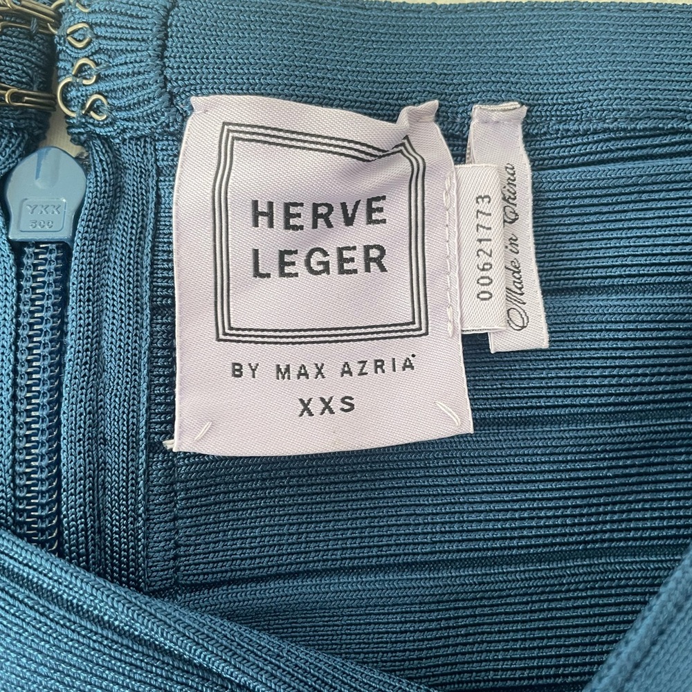 Herve Leger off-the-shoulder blue “Malli” tie-dye dress (XXS) Brand New - Picture 12 of 17